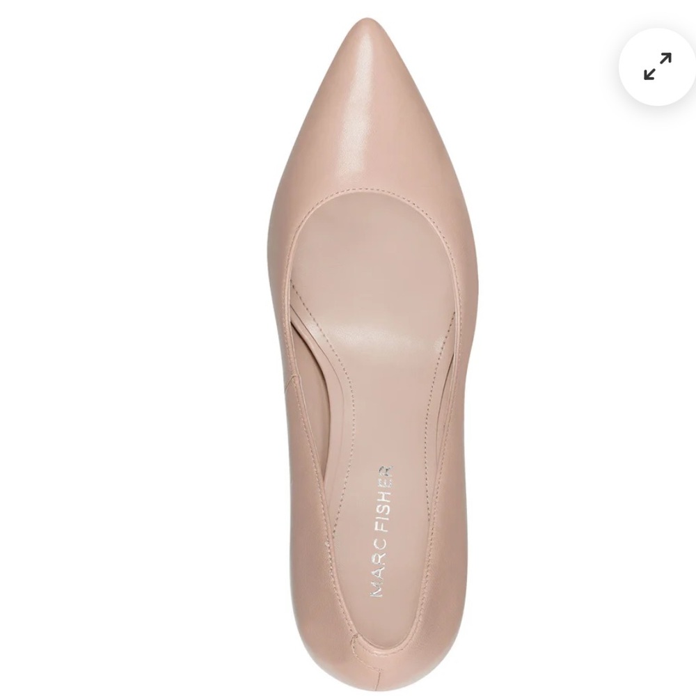 Marc Fisher Nude Block Heel Pumps Size 6.5 - Picture 4 of 15